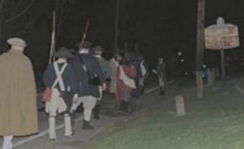 Marching through Wayland on April 19,2011