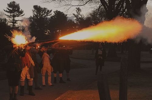 Musket salute at the Wayland North Cemetery